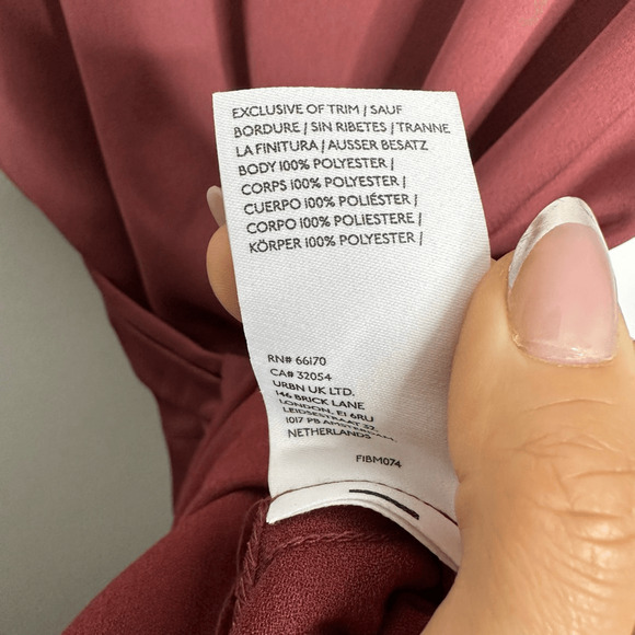 BHLDN Louisa Satin Charmeuse Midi Dress In Pink Satin Wrap bridesmaid US 6 - Picture 7 of 7